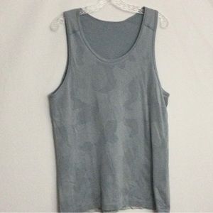 Lululemon Men’s Metal Vent Tech Style Muscle Tank Medium NEW LOGO Blue Gray